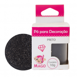 PO P/ DECORACAO PRETO 10GR